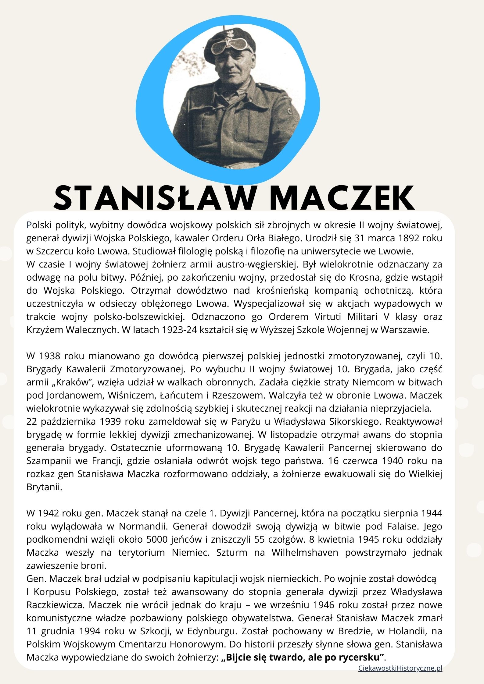 Stanisław Maczek - opis